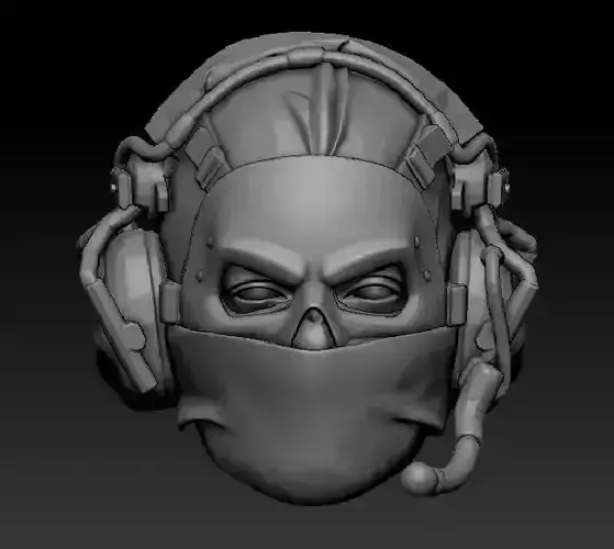 ghost action figure head 118 scale 3D print model