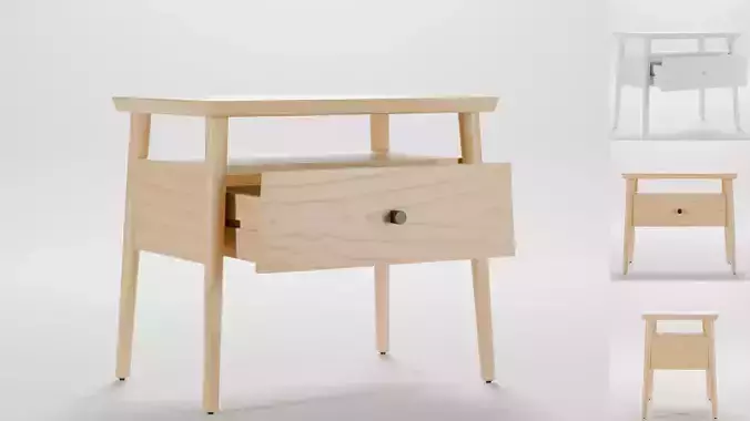 Willow solid wood nightstand