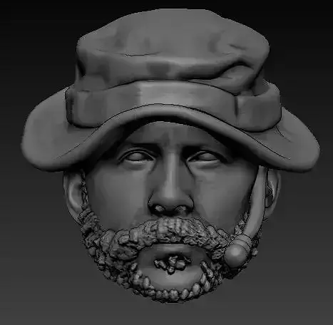 cpt price call of duty action figure head  3D print model