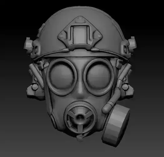 call of duty cbrn soldier head 3D print model