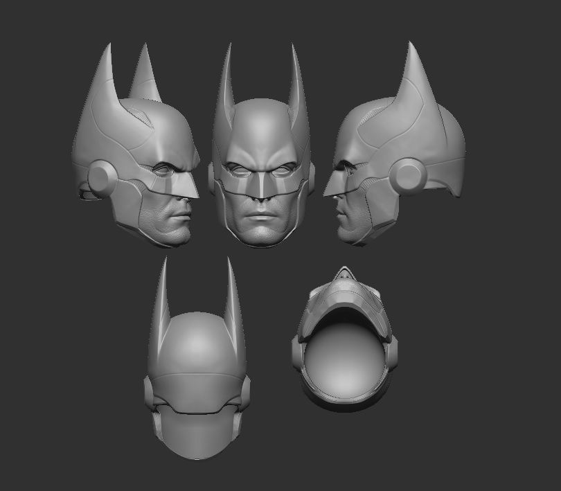 KTJL Batman - Headsculpt for Action Figures 3D print model_1
