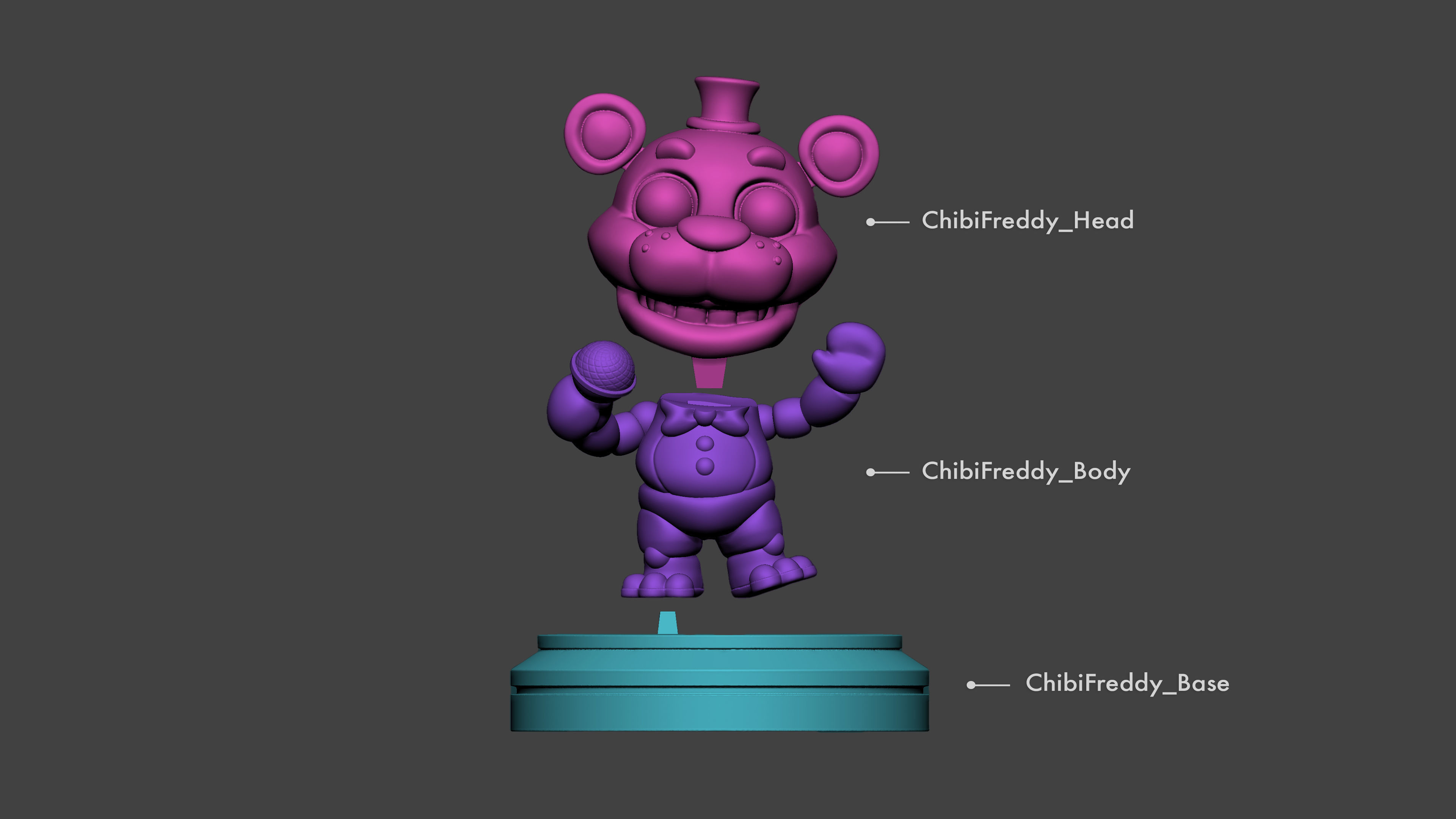 Chibi Freddy 3D print model_4