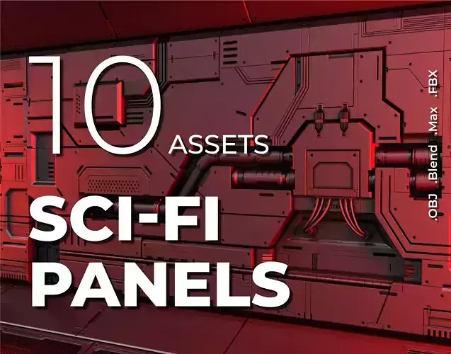 SCI-FI WALL PANELS VOL 01 3D model