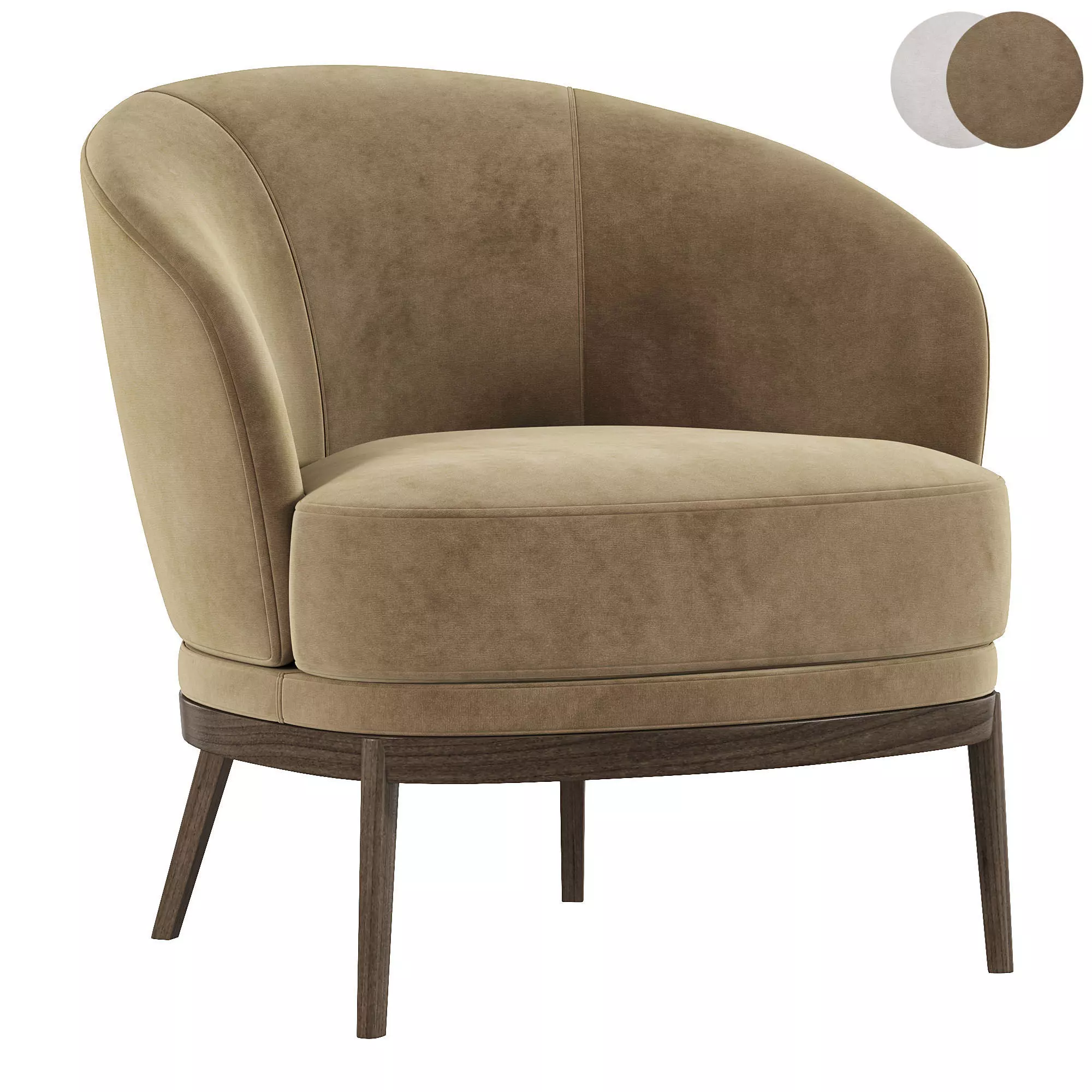 Ruth Armchair By Domkapa 3D model_0