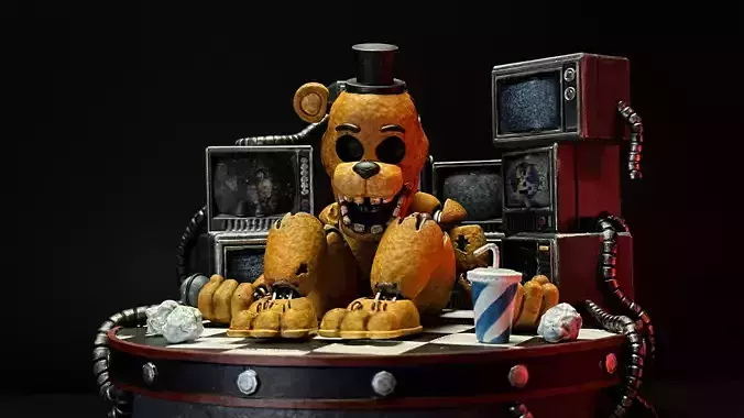 Golden Freddy 3D print model