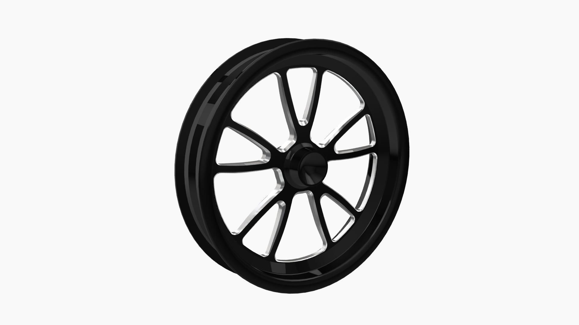 Weld Racing Full Throttle drag front wheel Low-poly 3D model_3