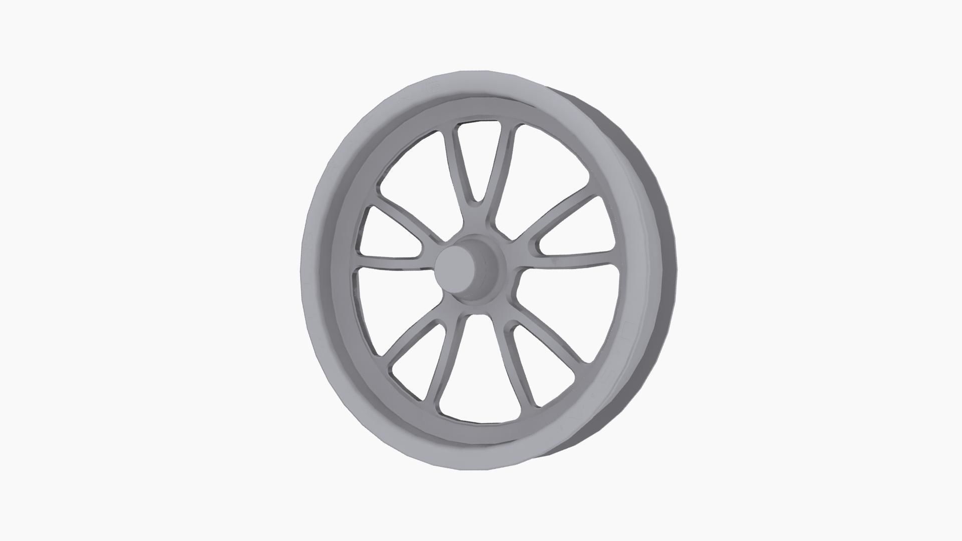 Weld Racing Full Throttle drag front wheel Low-poly 3D model_7