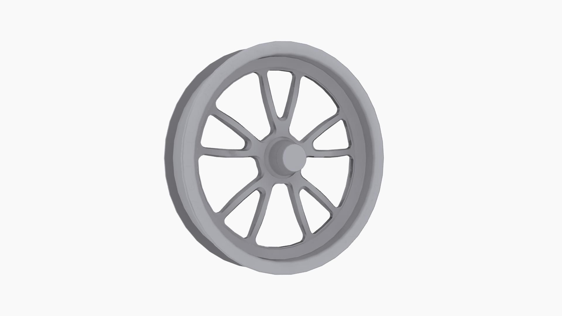 Weld Racing Full Throttle drag front wheel Low-poly 3D model_5