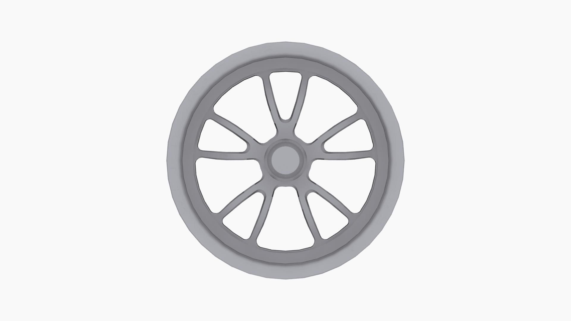 Weld Racing Full Throttle drag front wheel Low-poly 3D model_6