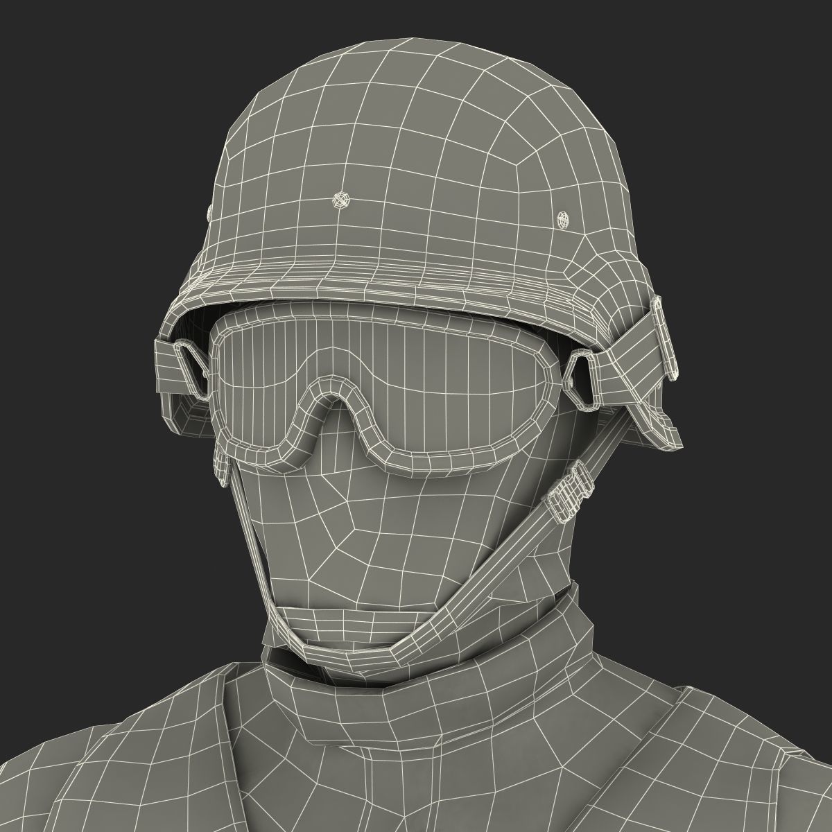 SWAT Man Afro American Rigged 3D model_61