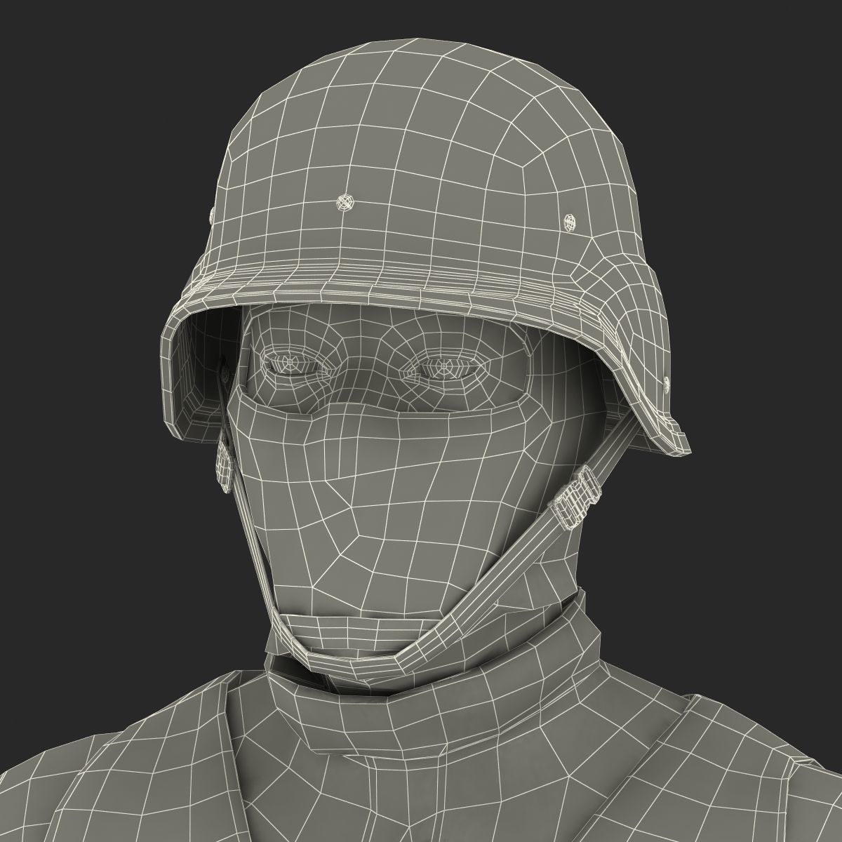 SWAT Man Afro American Rigged 3D model_65