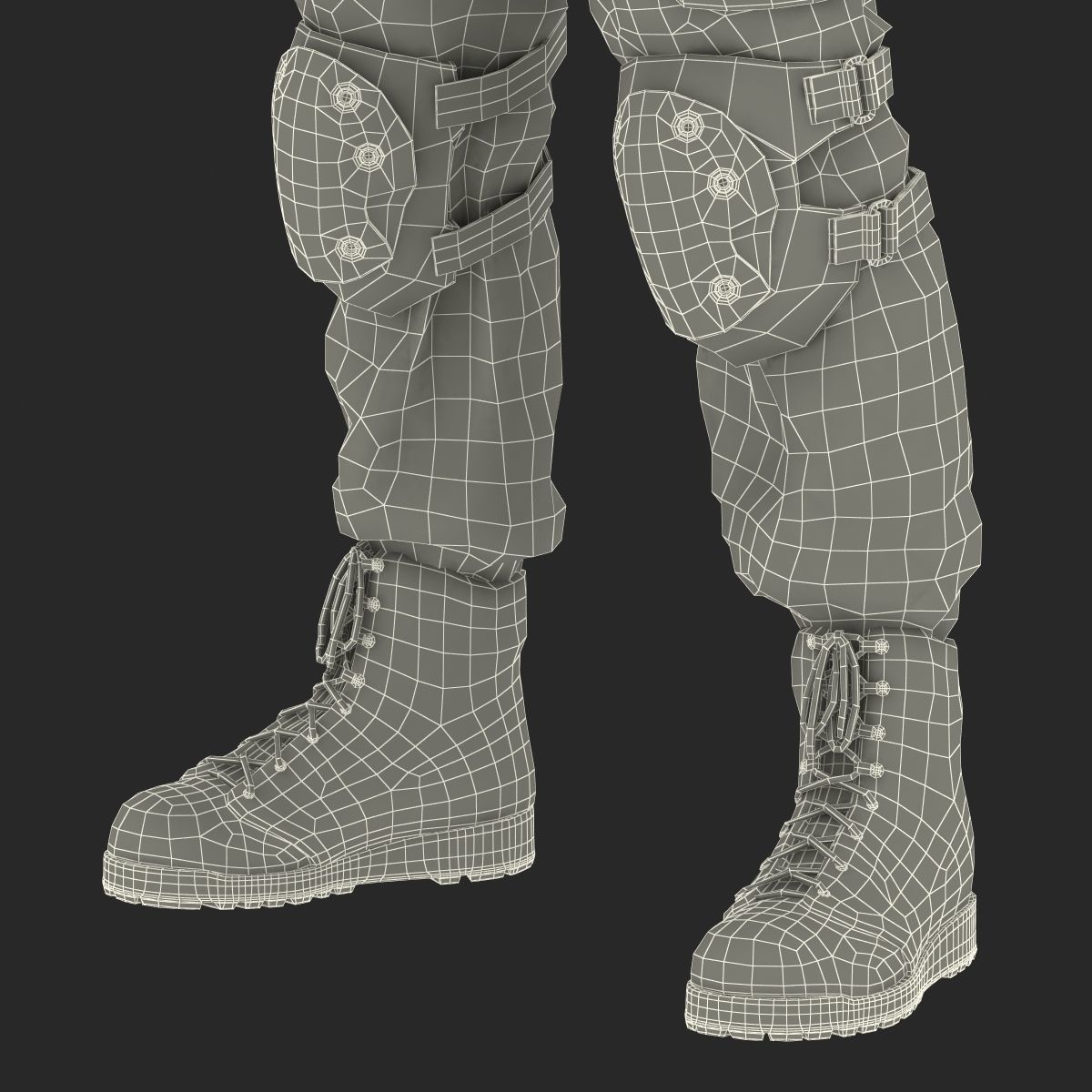 SWAT Man Afro American Rigged 3D model_67