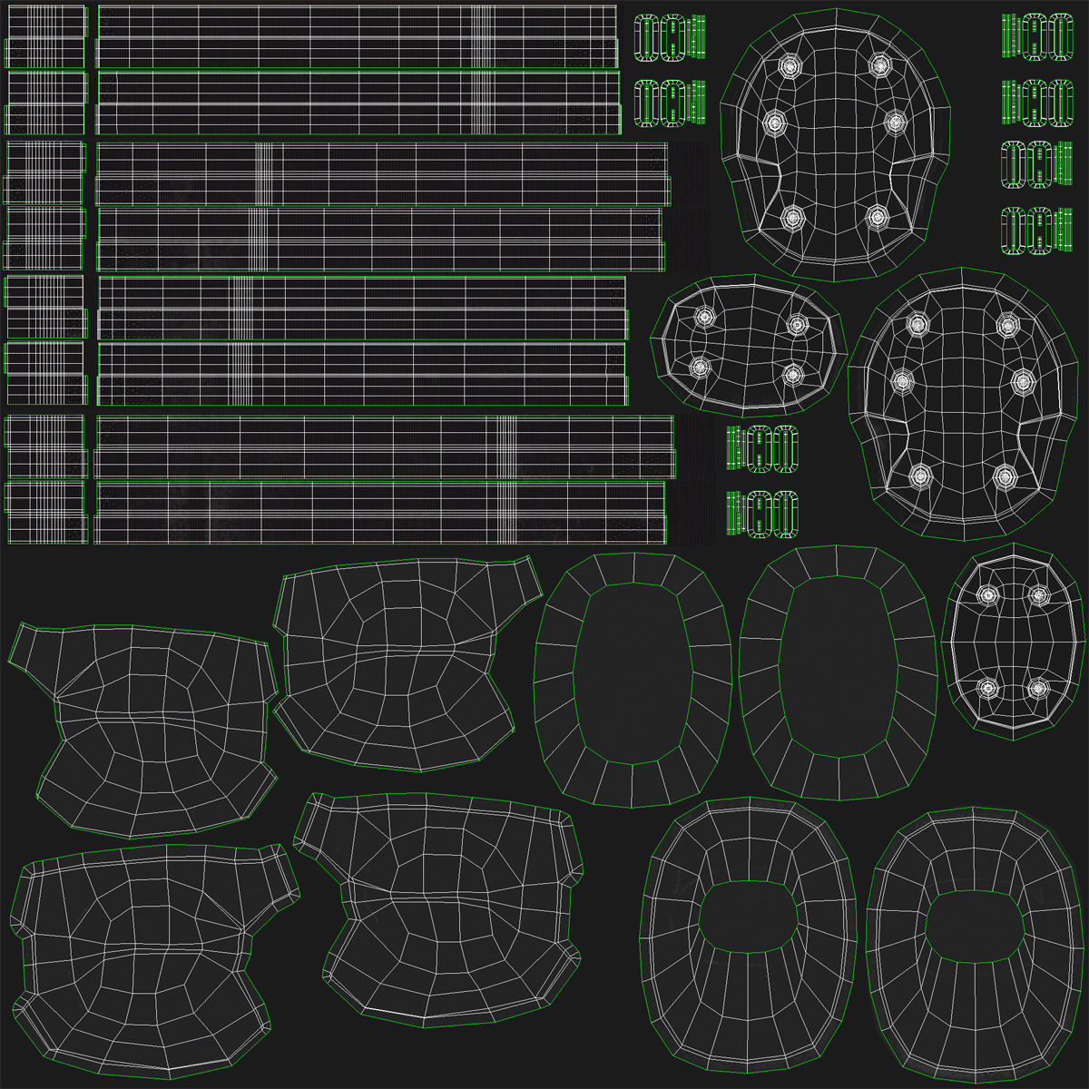 SWAT Man Afro American Rigged 3D model_46