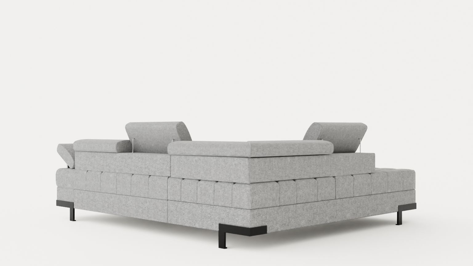 Corner Sofa Bed SELVA L Left Low-poly 3D model_3