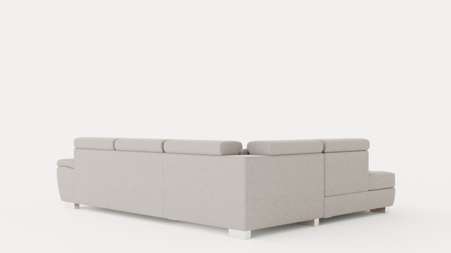 Corner Sofa Bed REGINI Left Low-poly 3D model_3