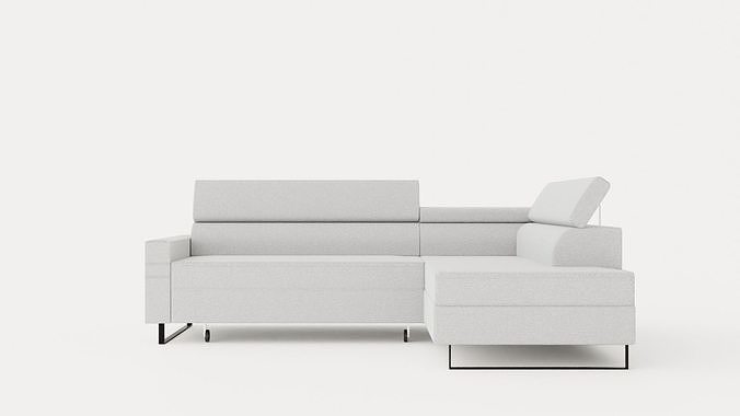 Corner Sofa Bed LIVIO Right Low-poly 3D model