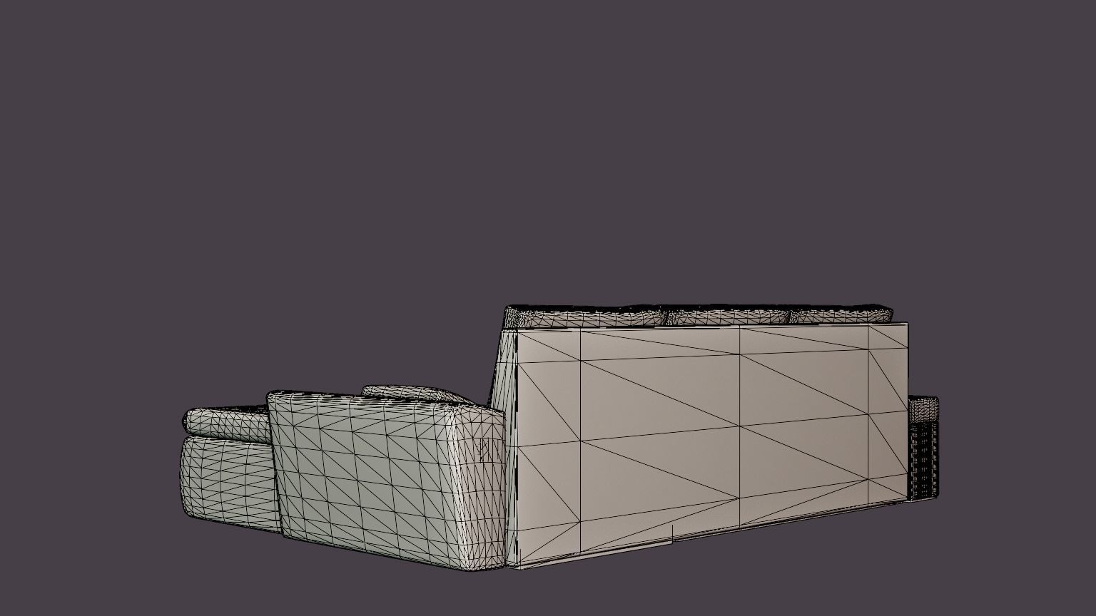 Corner Sofa Bed FADO MINI Right Low-poly 3D model_6