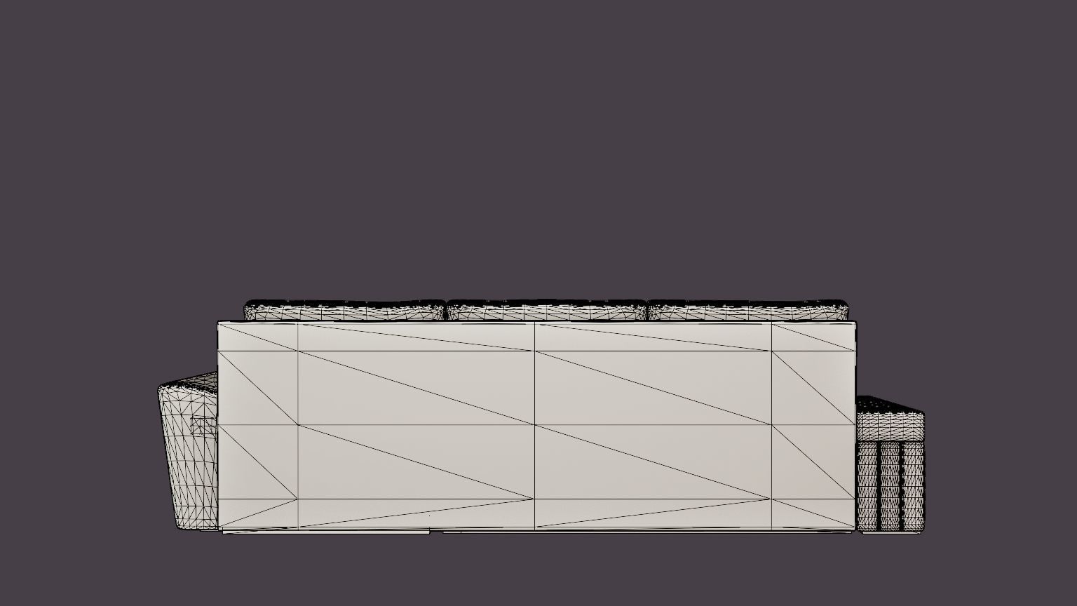 Corner Sofa Bed FADO MINI Right Low-poly 3D model_5