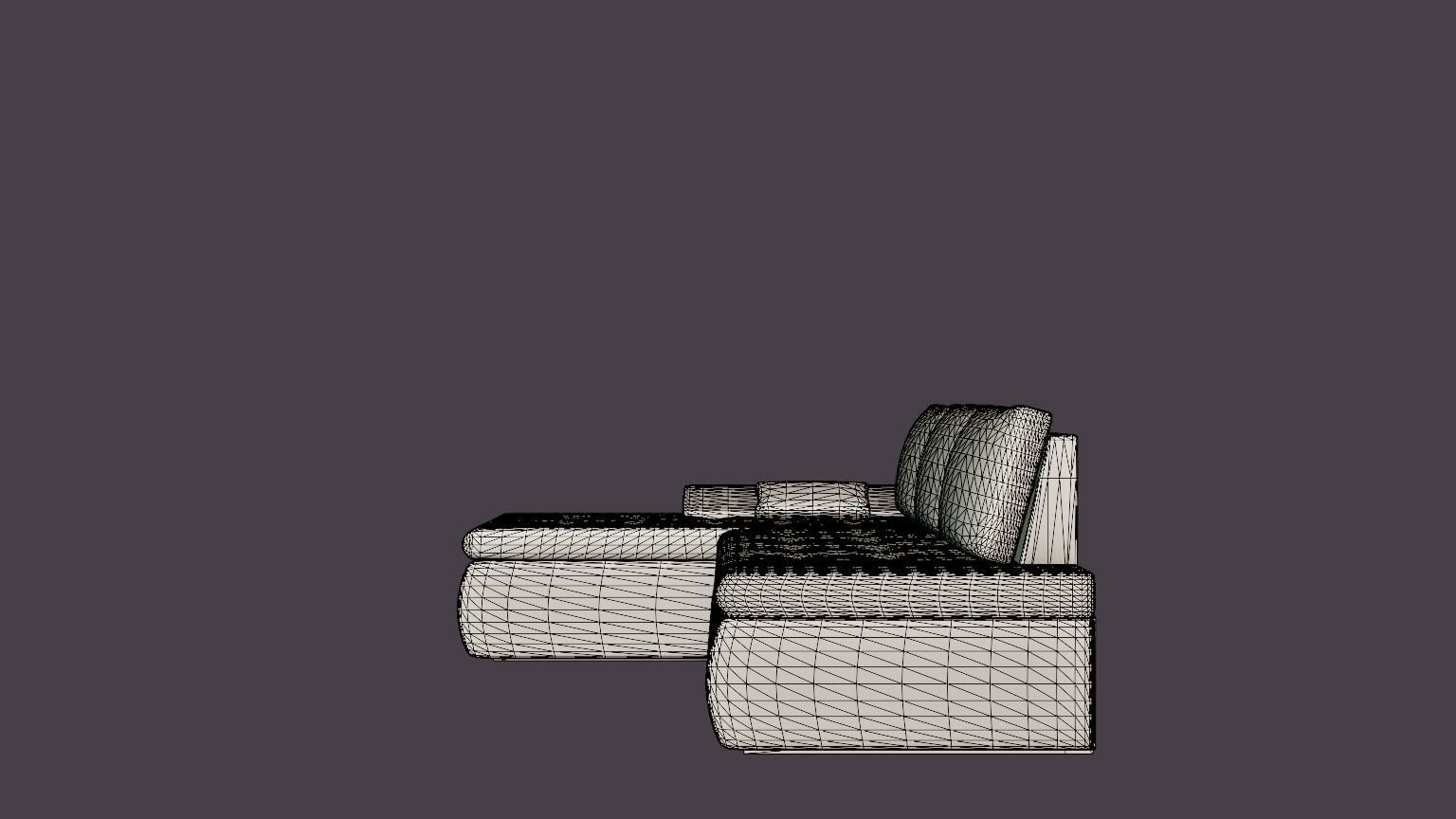 Corner Sofa Bed FADO MINI Left Low-poly 3D model_7