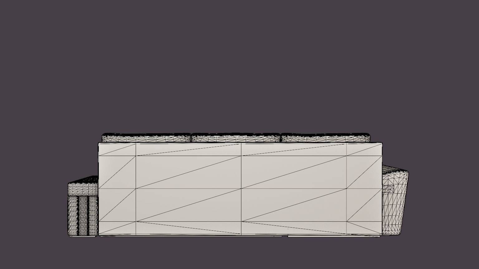 Corner Sofa Bed FADO MINI Left Low-poly 3D model_5