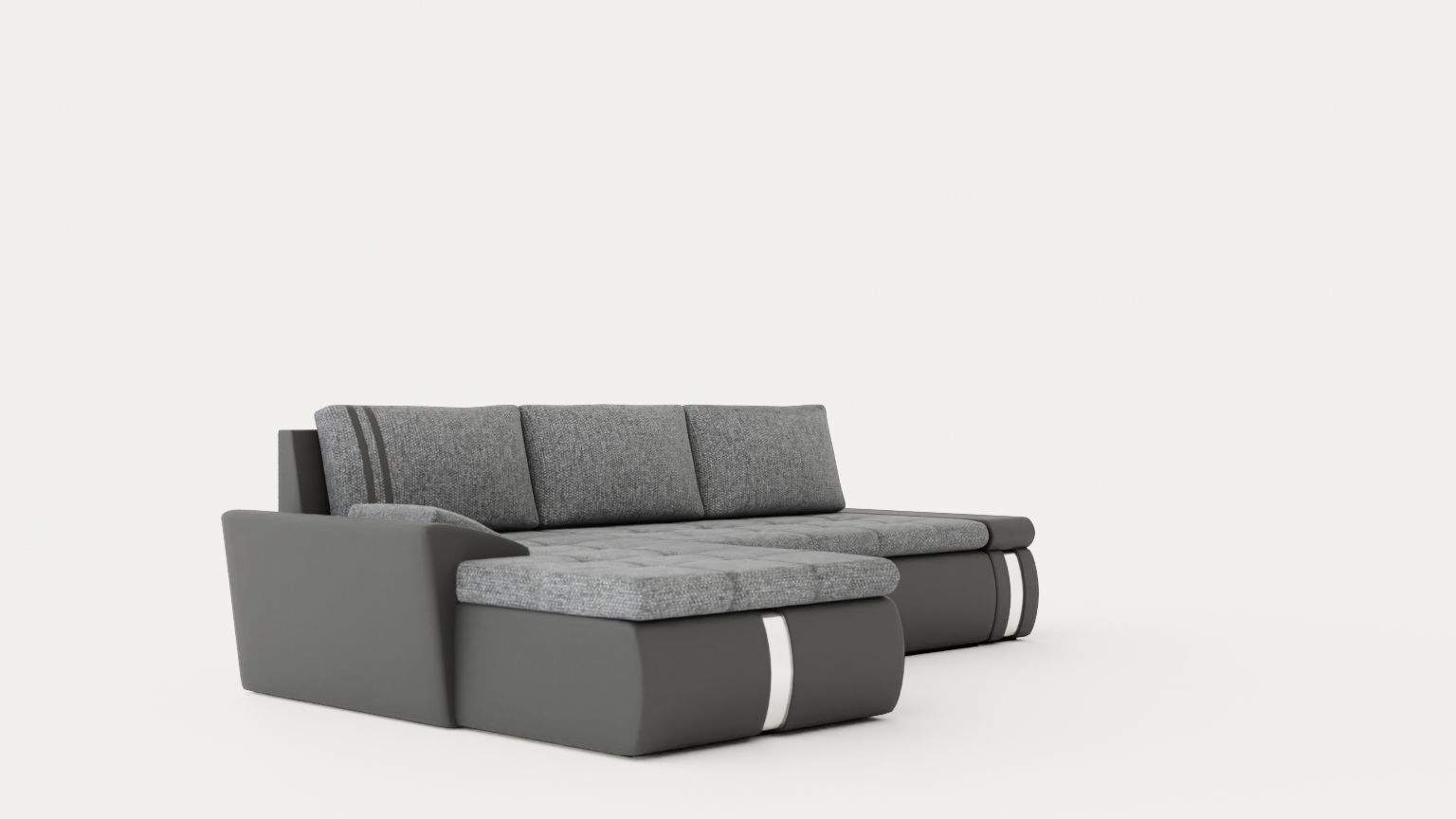 Corner Sofa Bed FADO MINI Left Low-poly 3D model_1