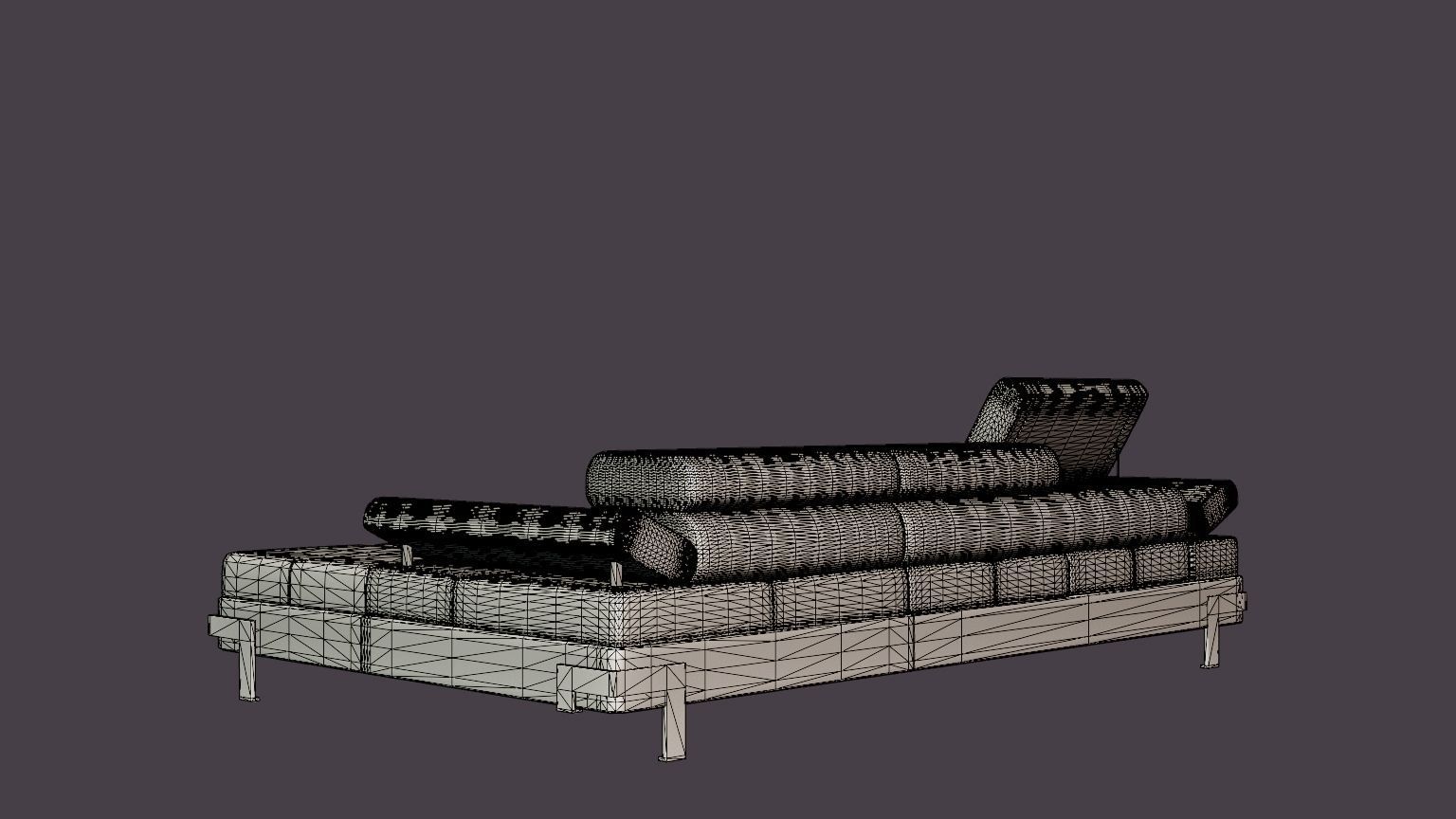 Corner Sofa Bed EMPORIO MINI Right Low-poly 3D model_6