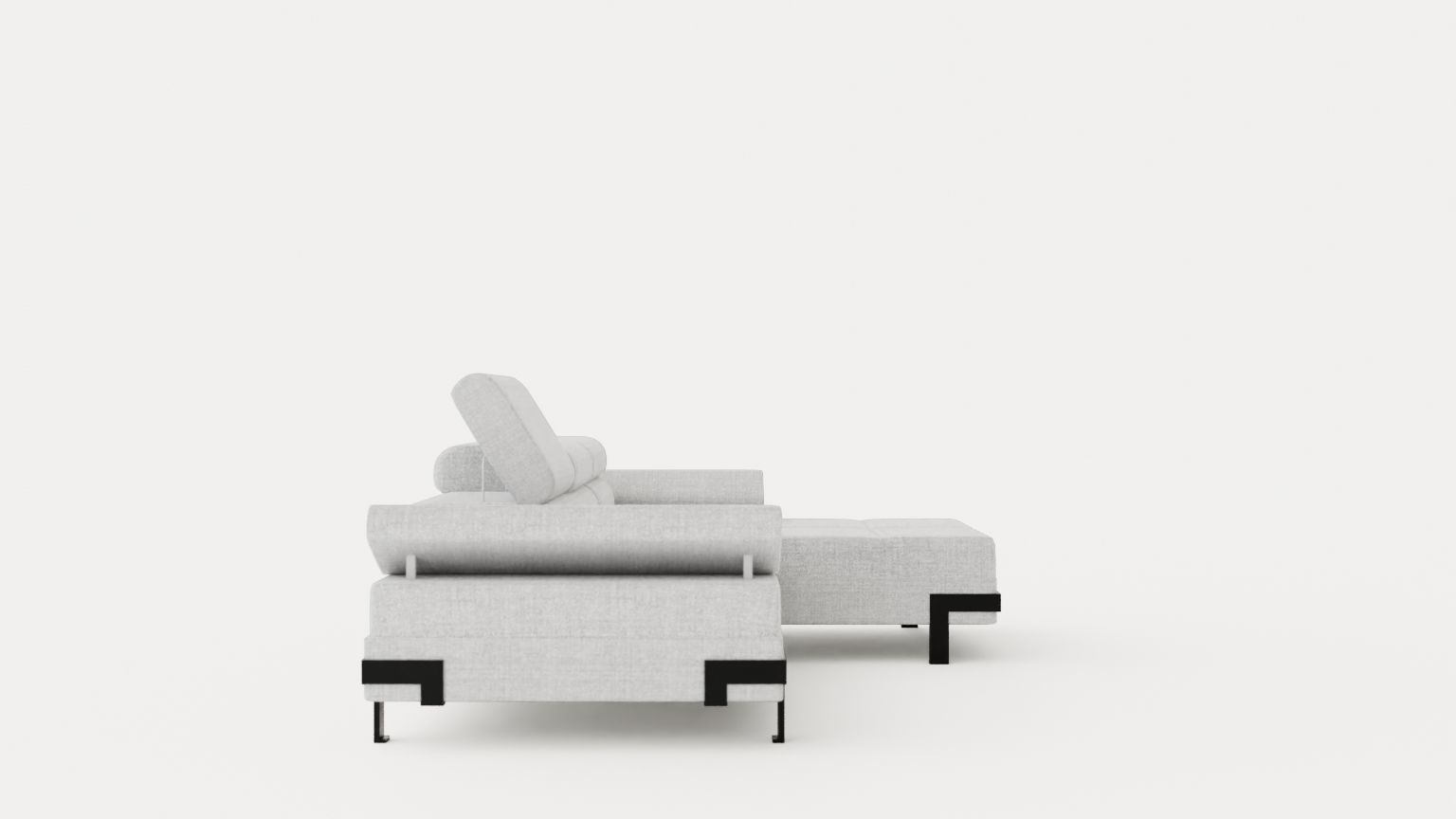 Corner Sofa Bed EMPORIO MINI Right Low-poly 3D model_2