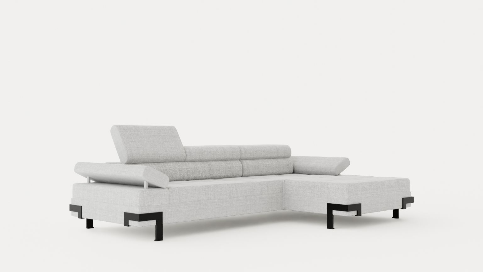 Corner Sofa Bed EMPORIO MINI Right Low-poly 3D model_1