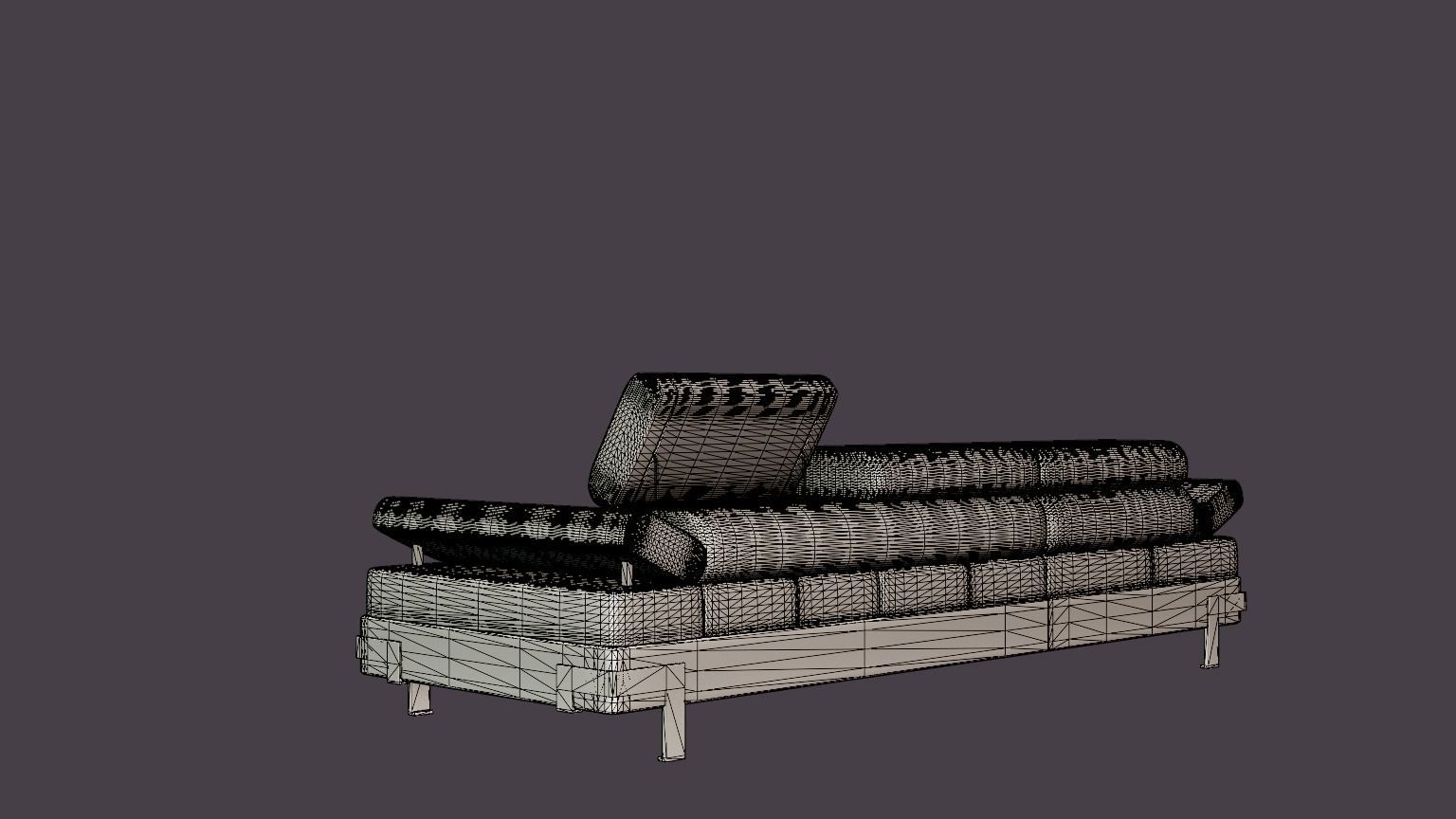 Corner Sofa Bed EMPORIO MINI Left Low-poly 3D model_6
