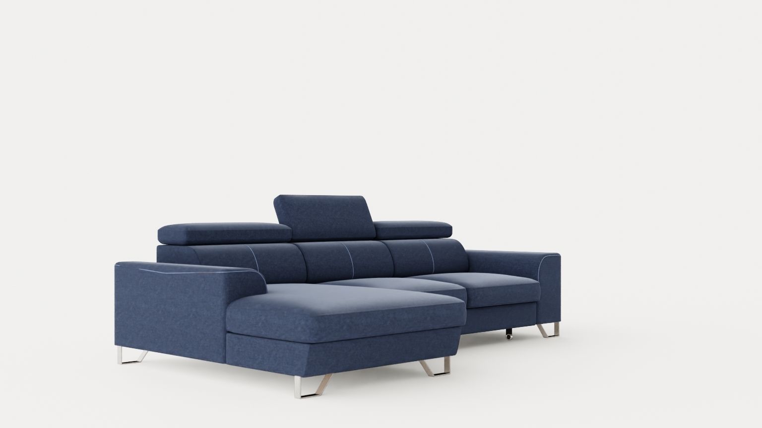 Corner Sofa Bed AUSTINO Left Low-poly 3D model_1