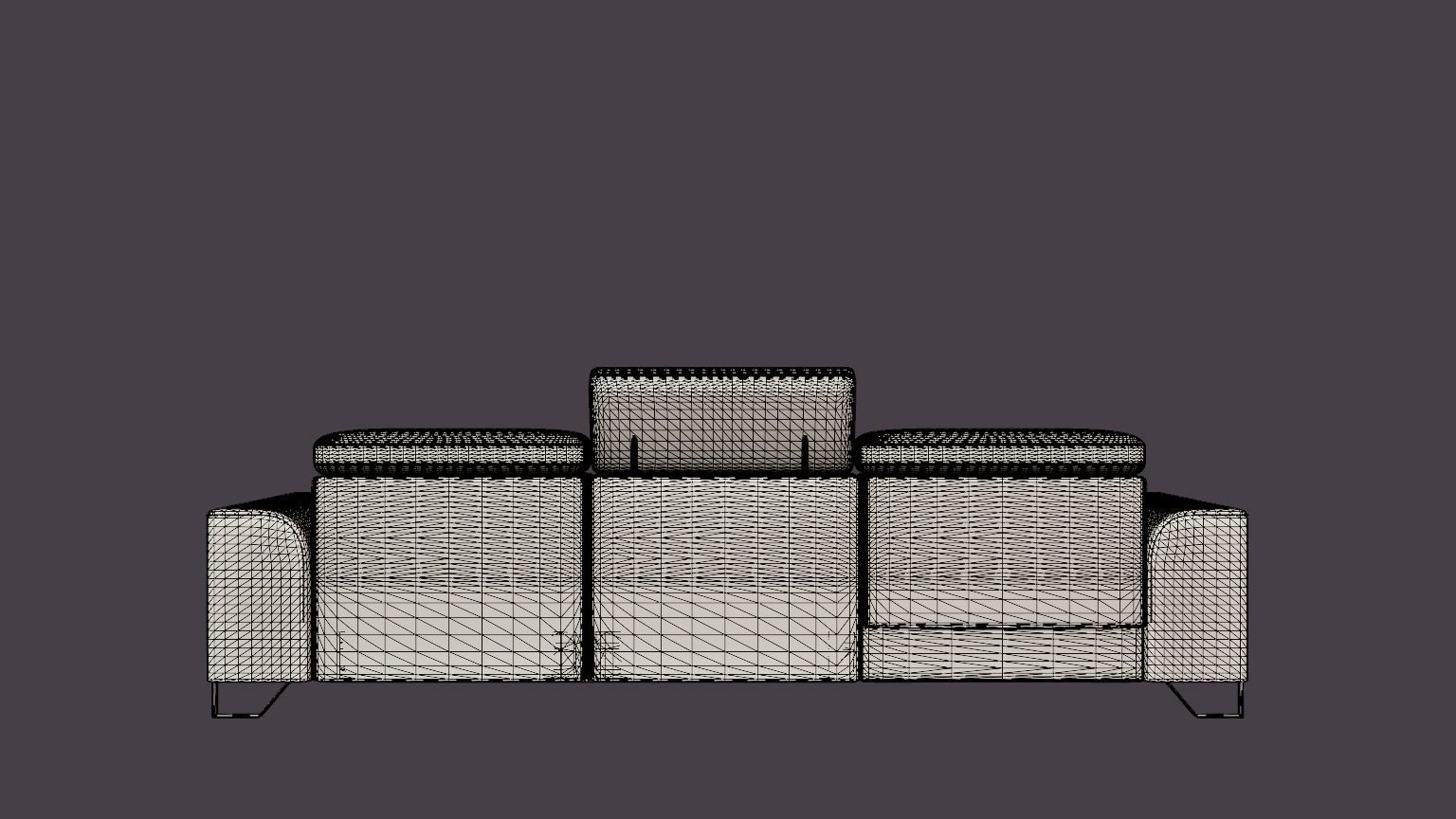 Corner Sofa Bed AUSTINO Left Low-poly 3D model_5