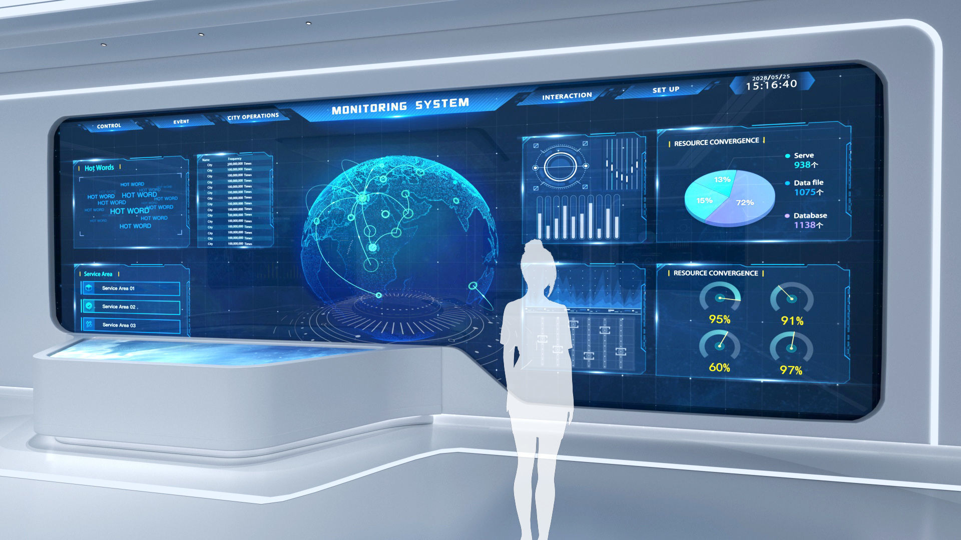 Futuristic and Exhibition Room 3D model_4