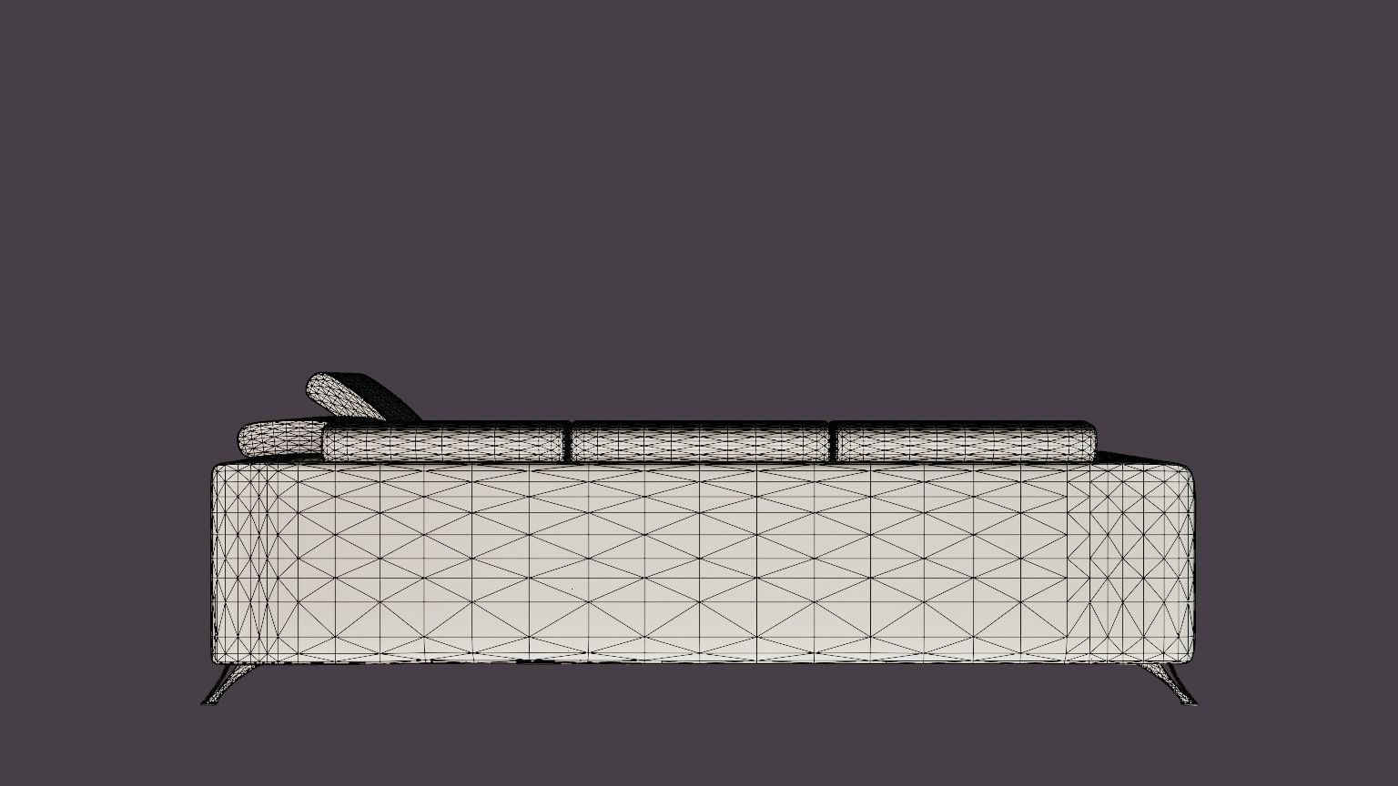 Corner Sofa Bed ALICO Right Low-poly 3D model_5