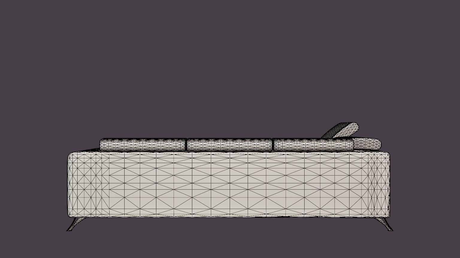 Corner Sofa Bed ALICO Left Low-poly 3D model_5