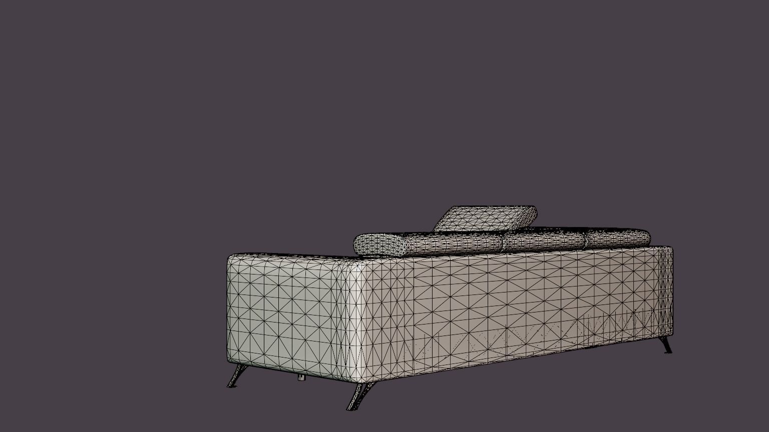 Corner Sofa Bed ALICO Left Low-poly 3D model_6