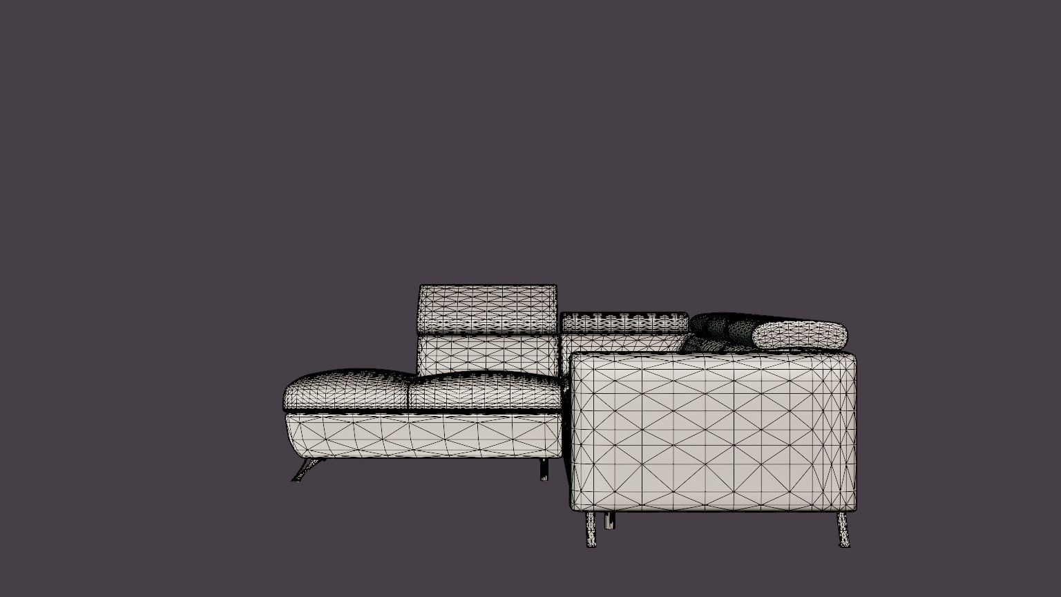 Corner Sofa Bed ALICO Left Low-poly 3D model_7