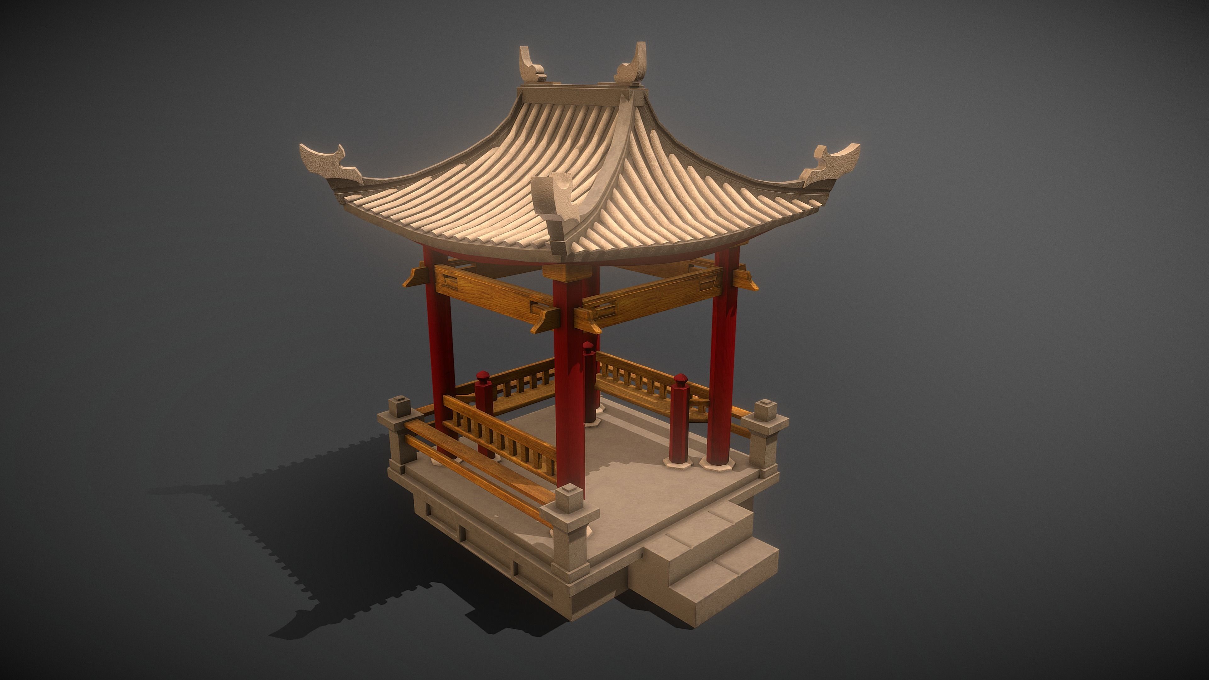 Pavilion Package Low-poly 3D model_2