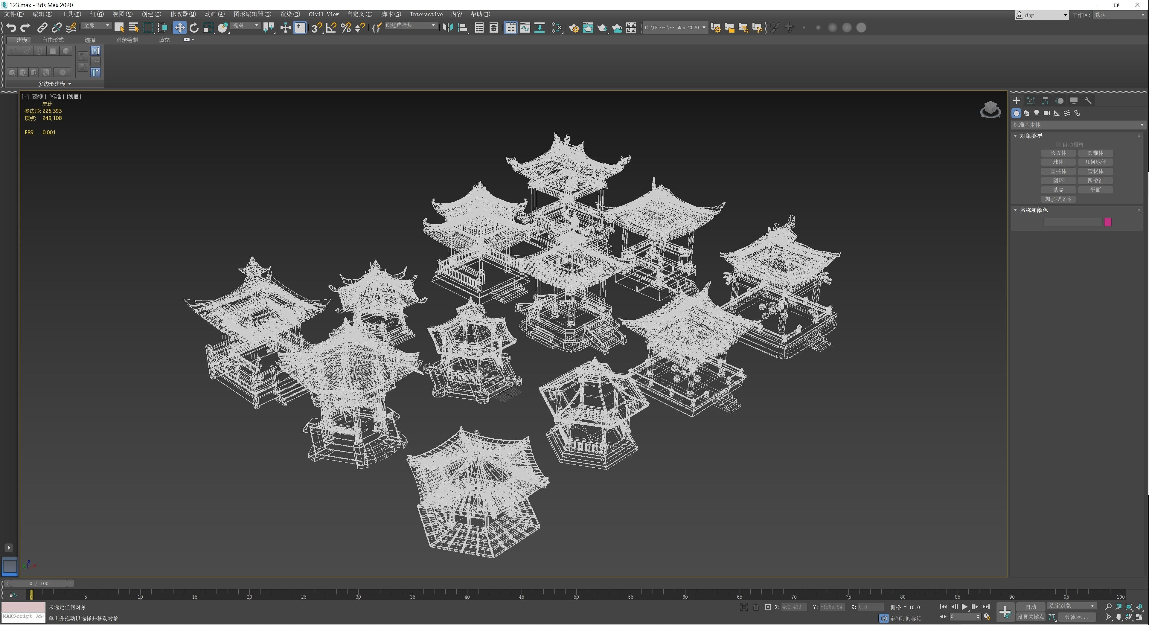 Pavilion Package Low-poly 3D model_15