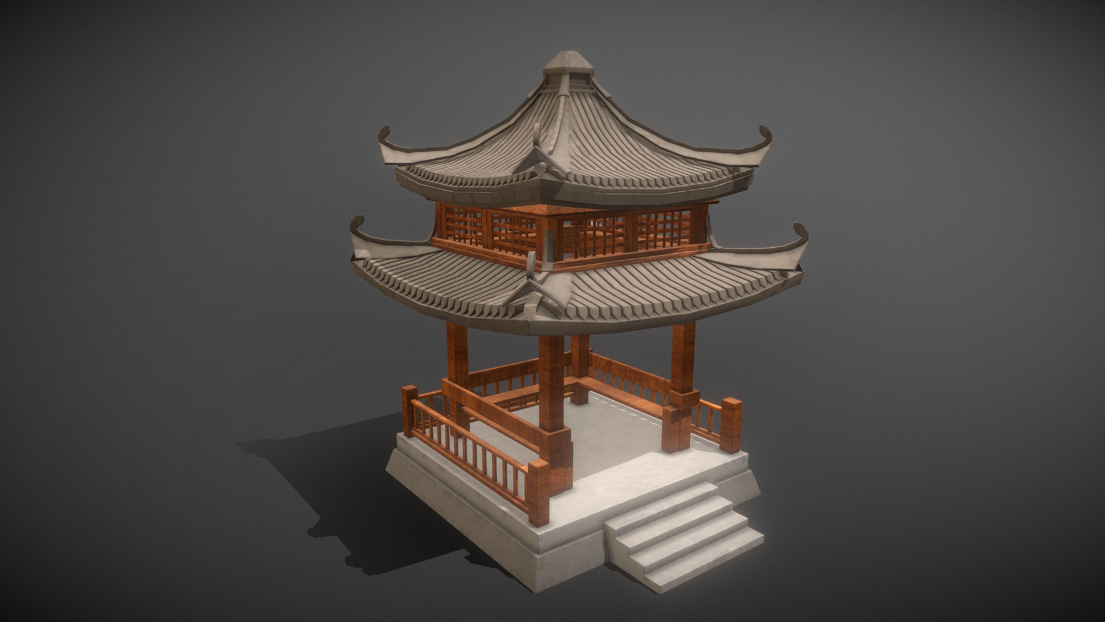 Pavilion Package Low-poly 3D model_5