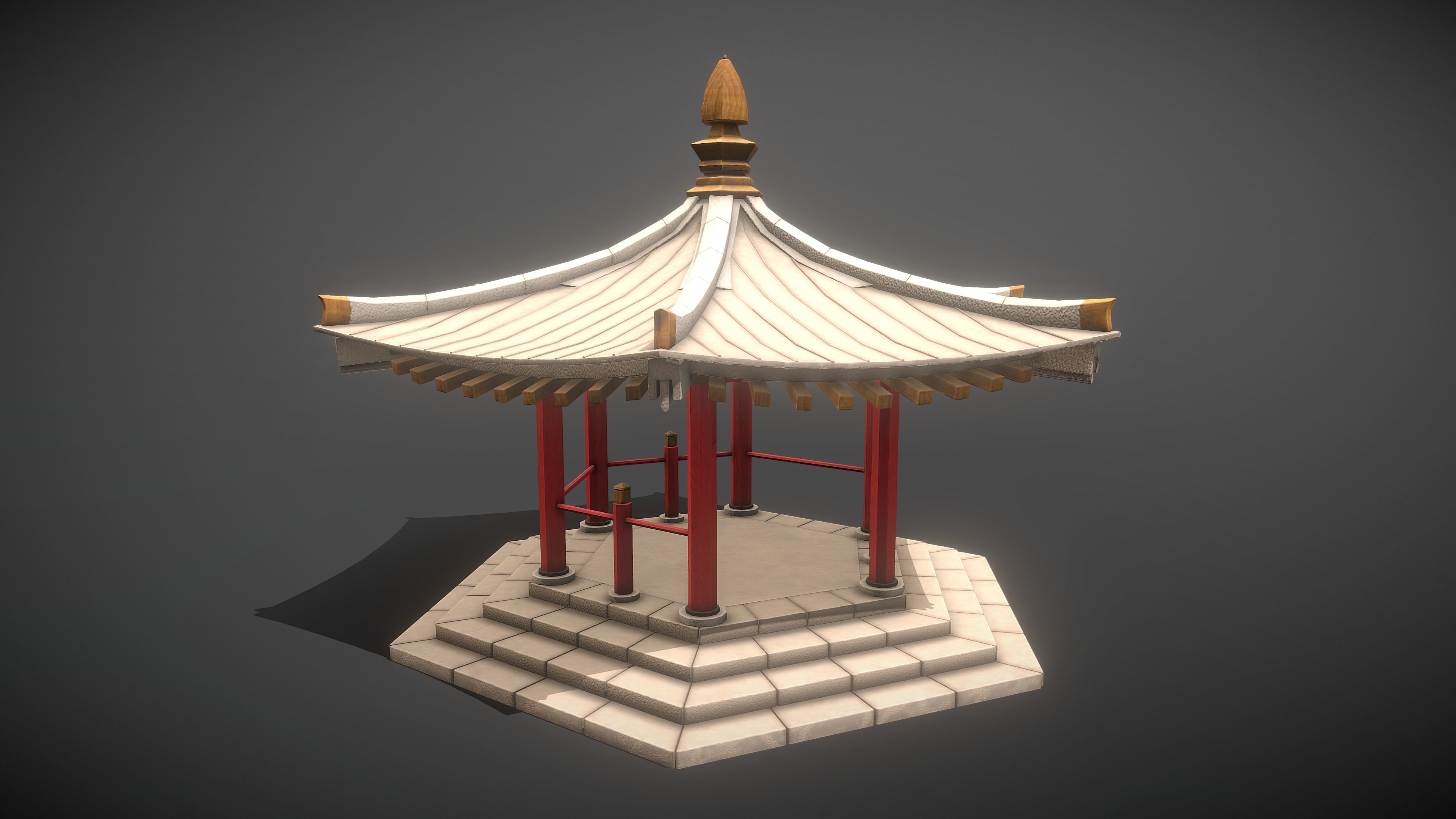Pavilion Package Low-poly 3D model_13