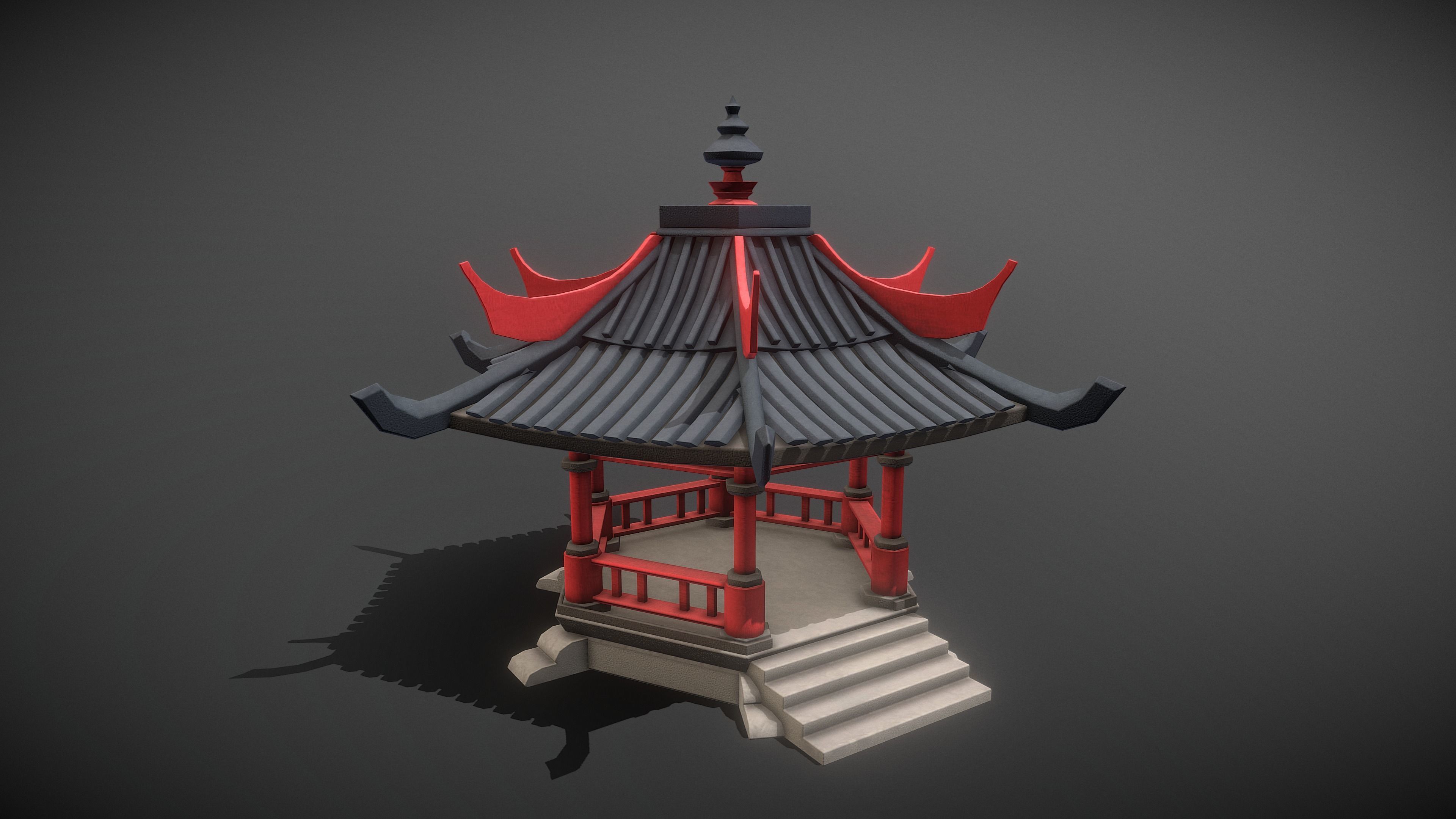 Pavilion Package Low-poly 3D model_8