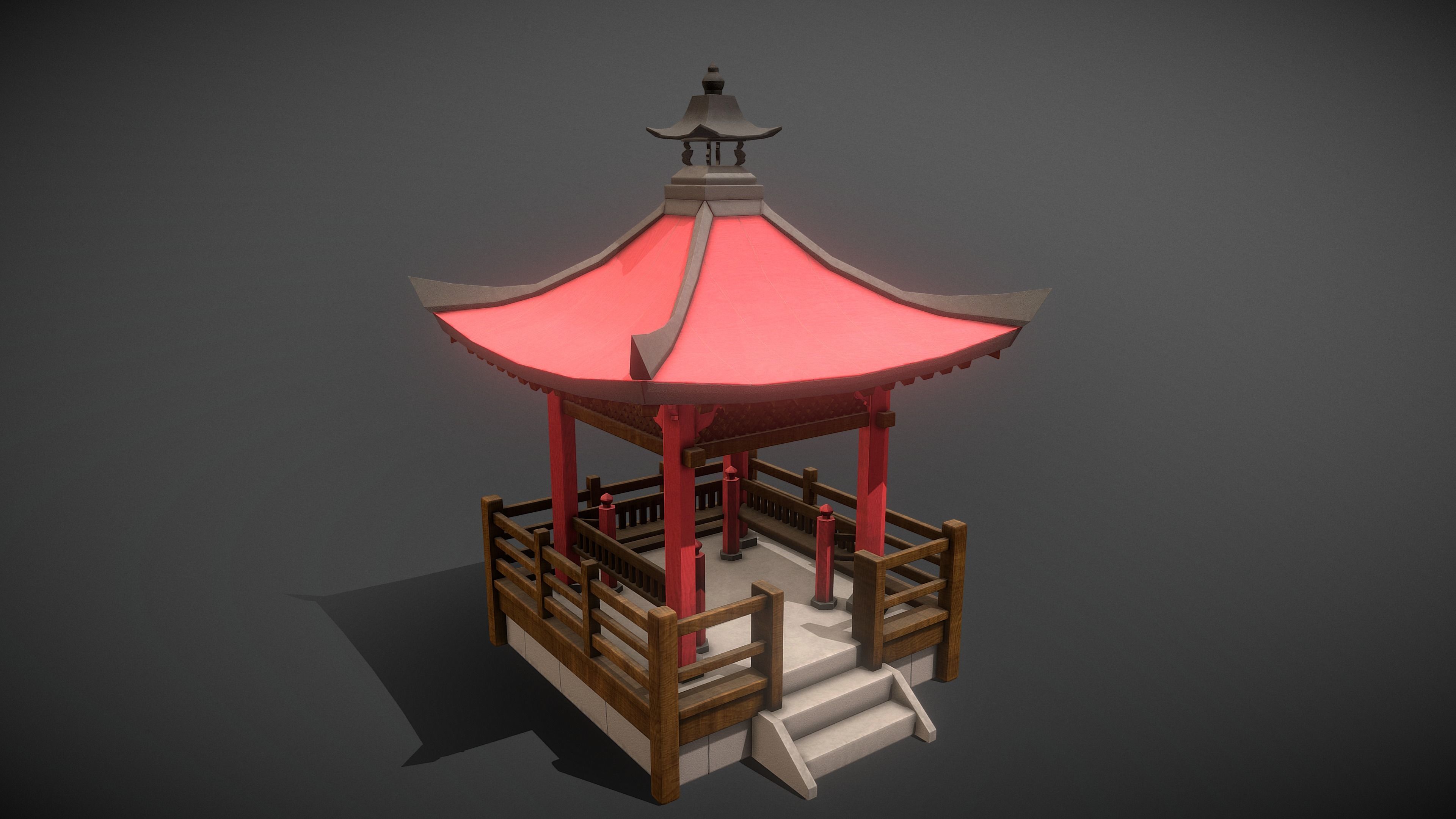 Pavilion Package Low-poly 3D model_11