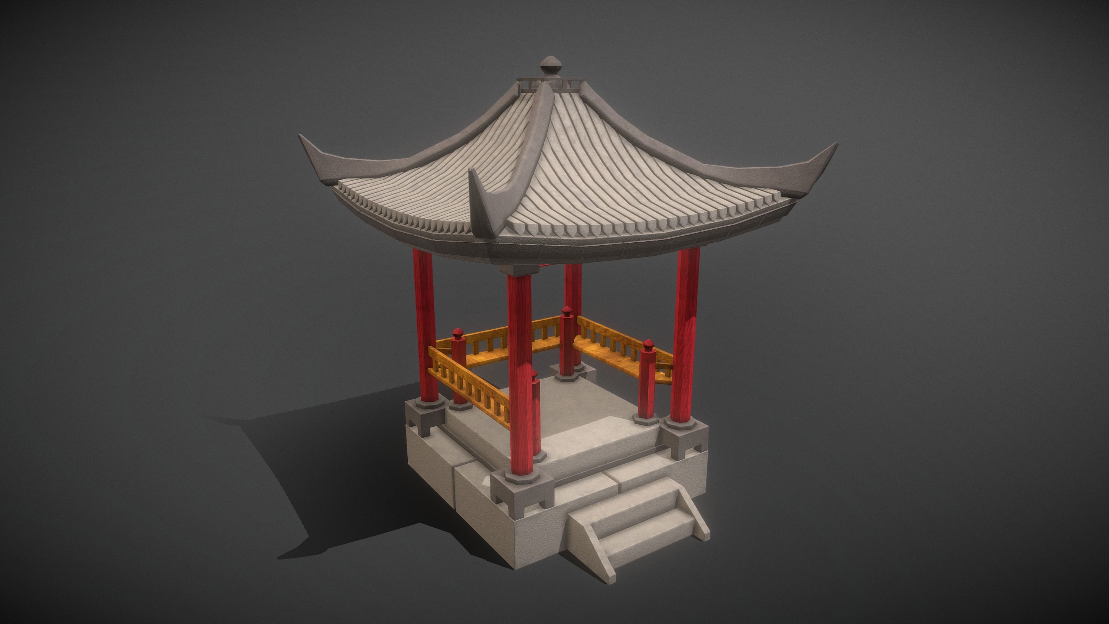 Pavilion Package Low-poly 3D model_3