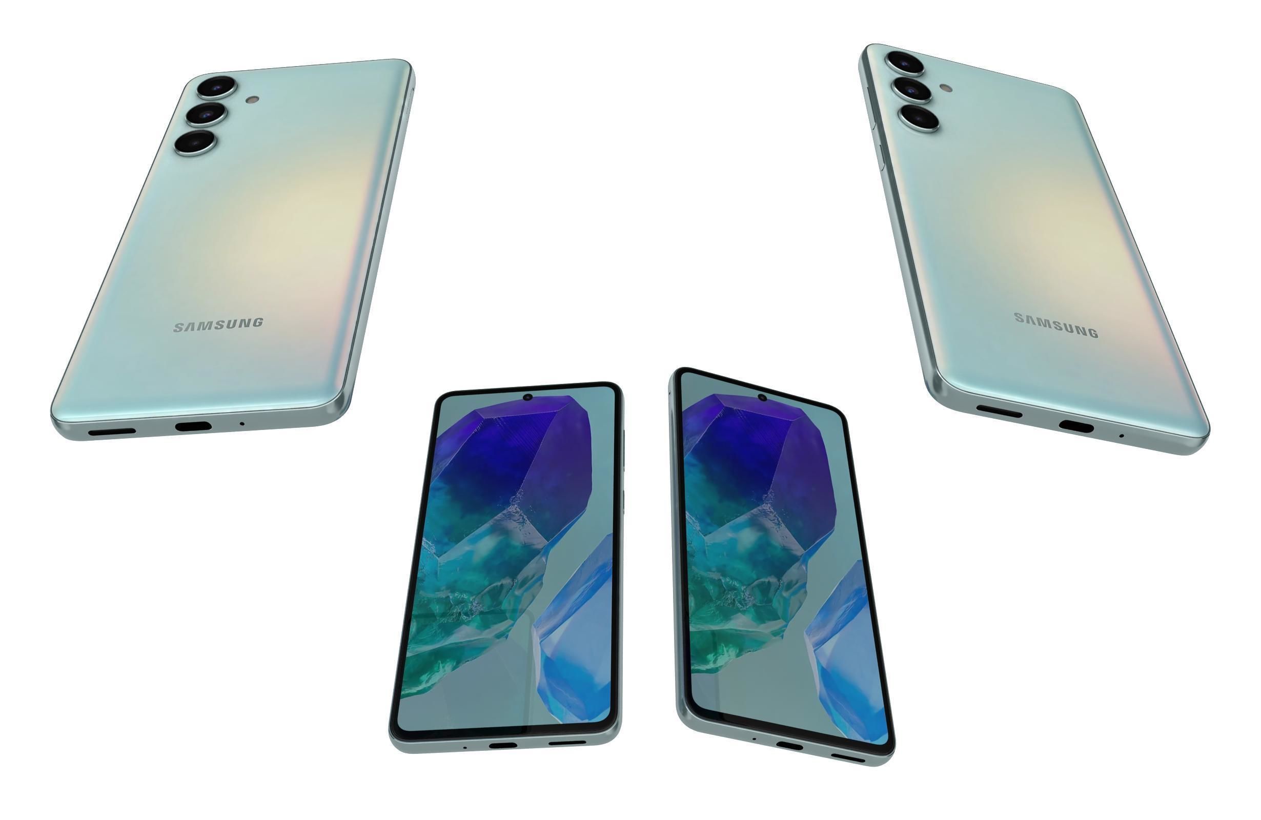 Samsung Galaxy M55 Blue 3D model_5