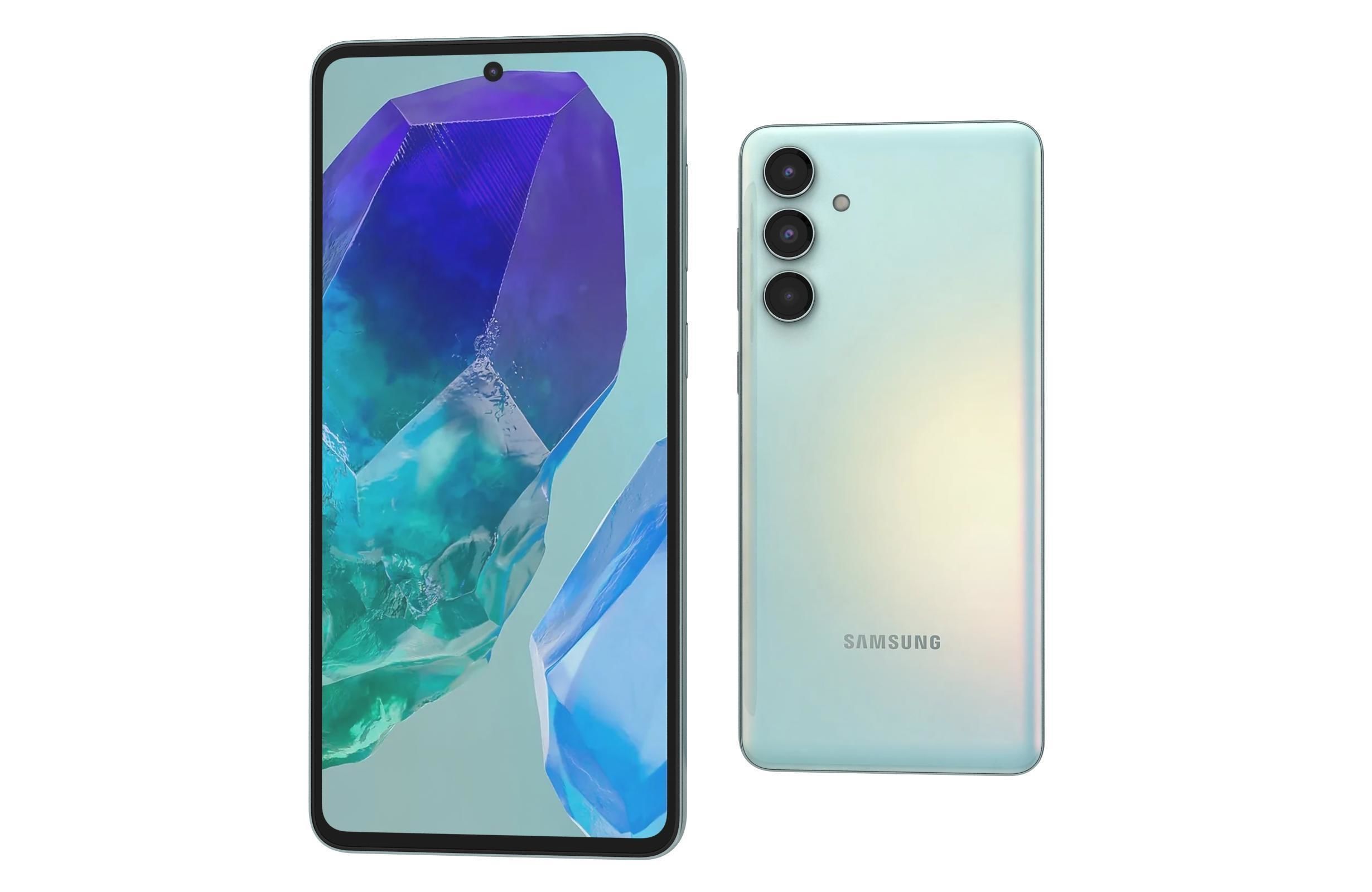 Samsung Galaxy M55 Blue 3D model_6