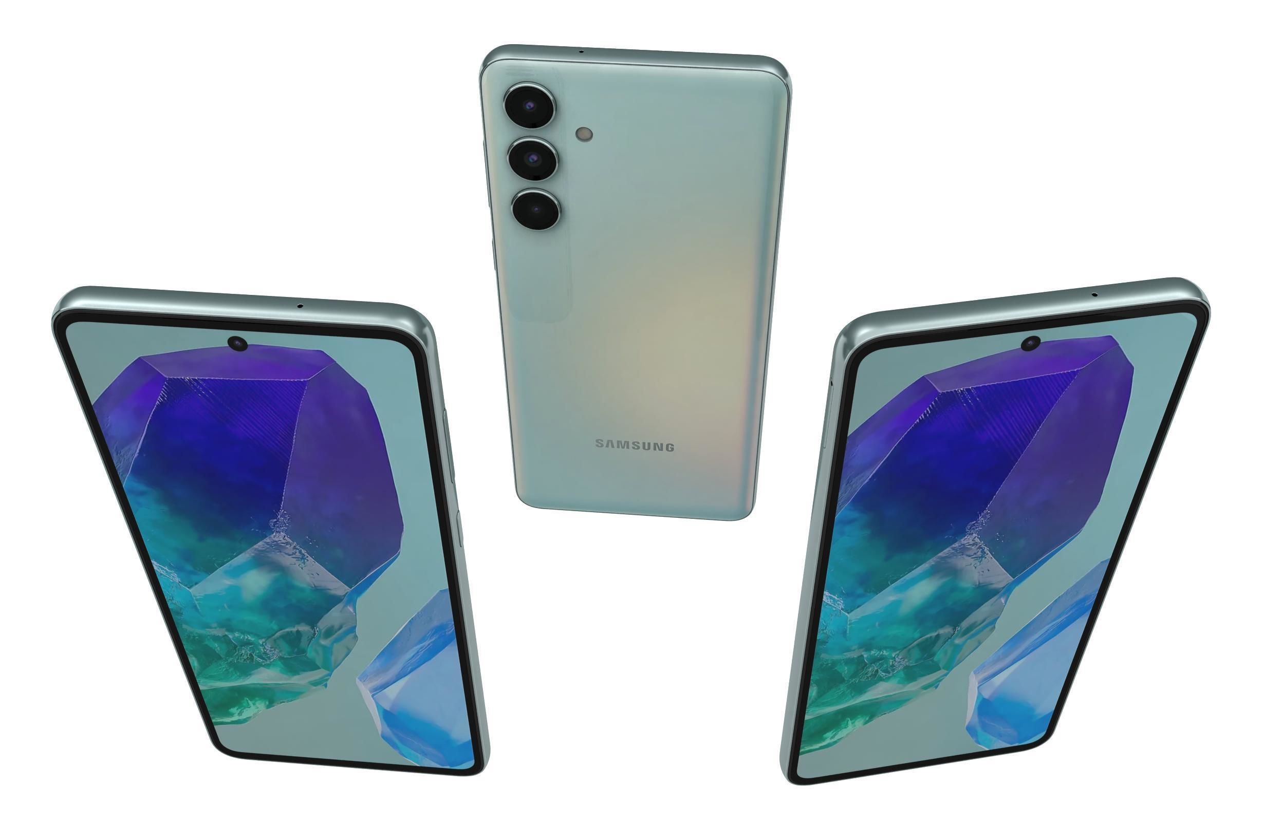 Samsung Galaxy M55 Blue 3D model_1