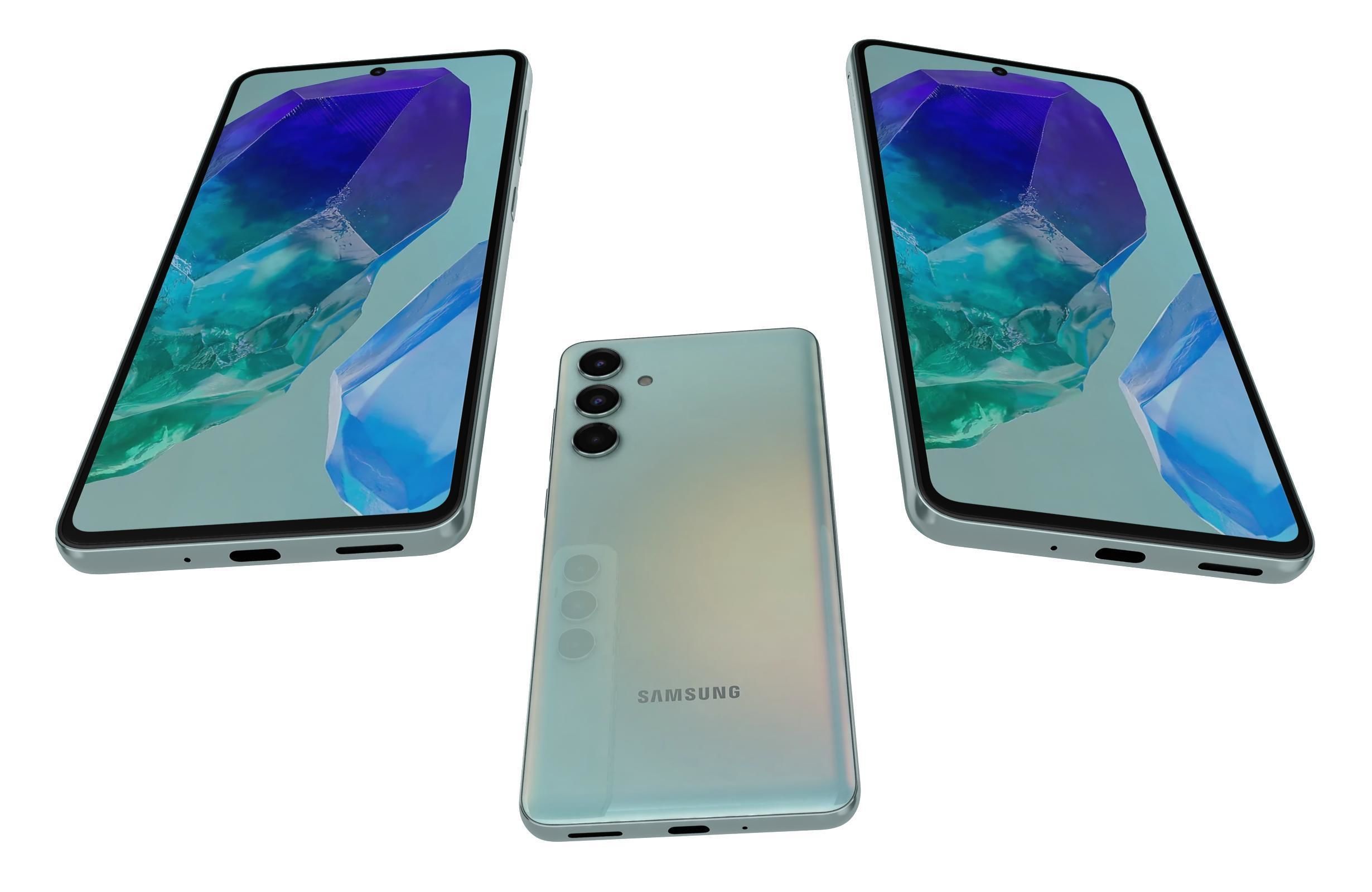 Samsung Galaxy M55 Blue 3D model_2