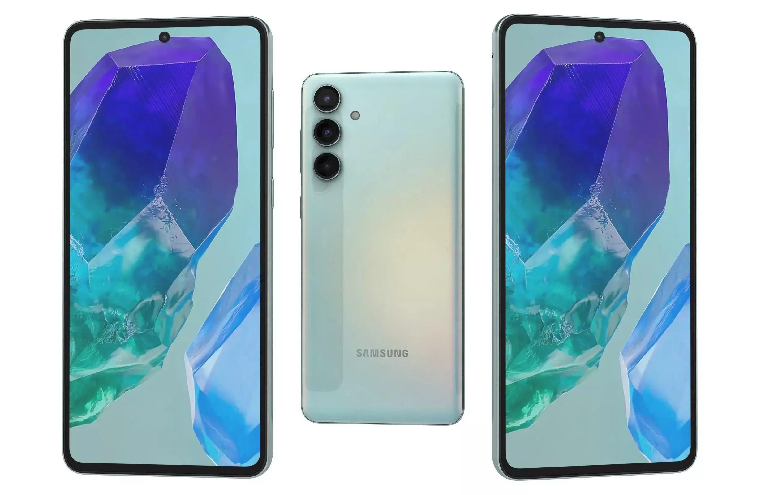 Samsung Galaxy M55 Blue 3D model_0