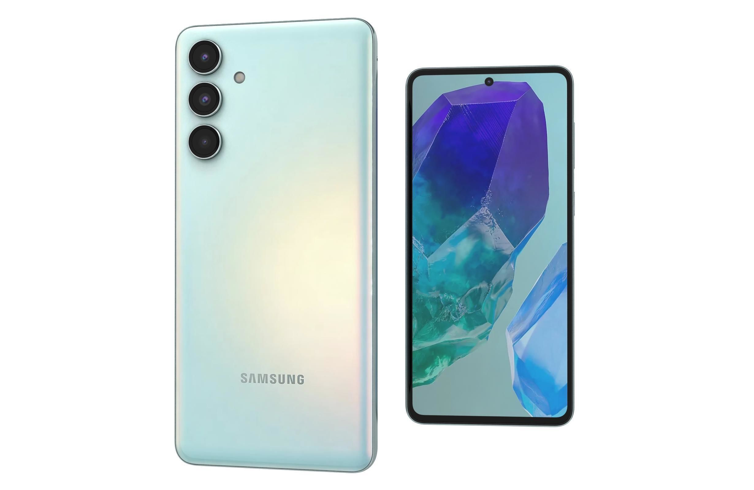 Samsung Galaxy M55 Blue 3D model_7