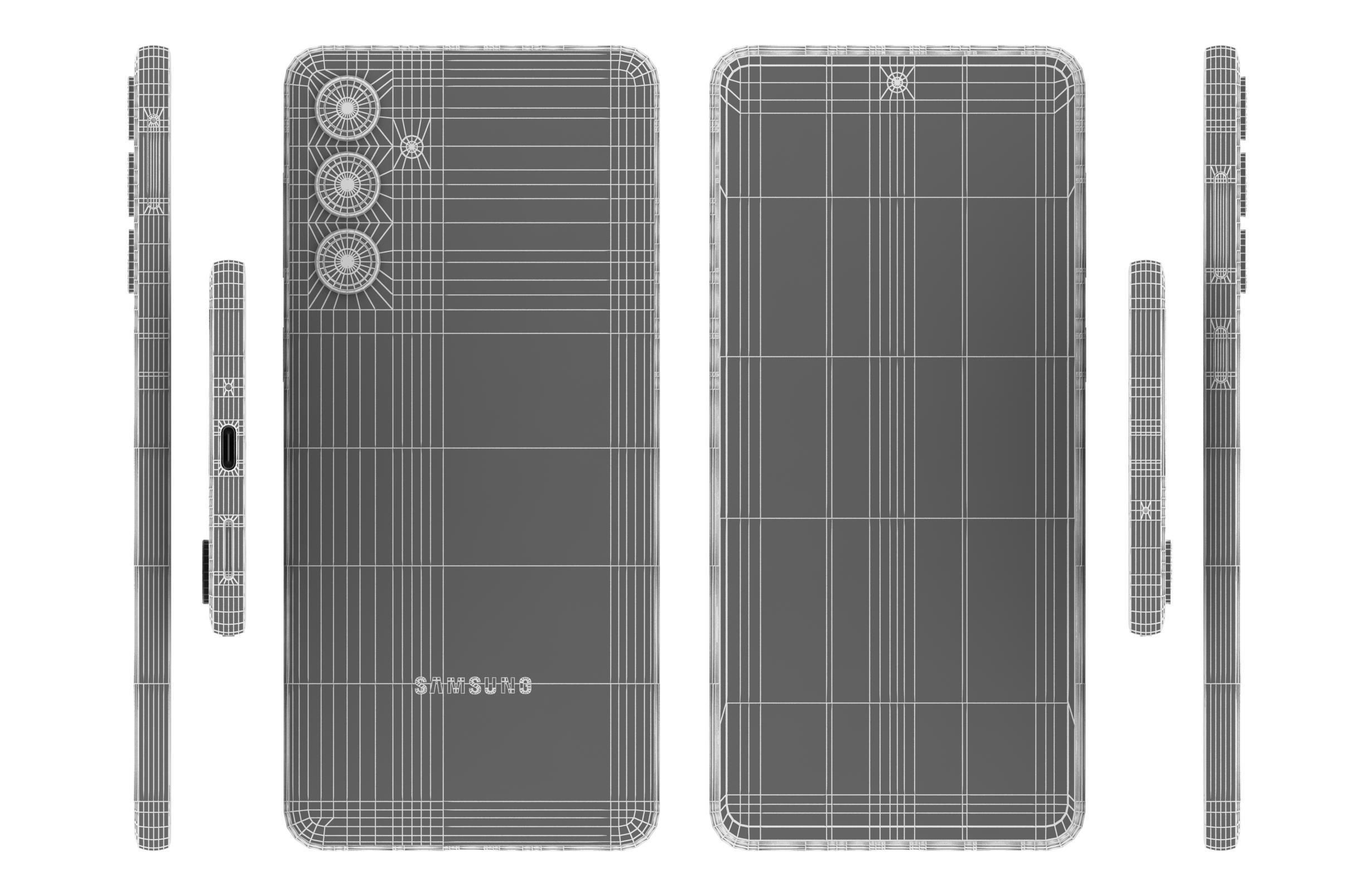 Samsung Galaxy M55 Blue 3D model_15